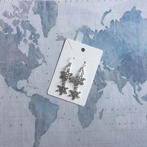 Dangling double-snowflake - handmade